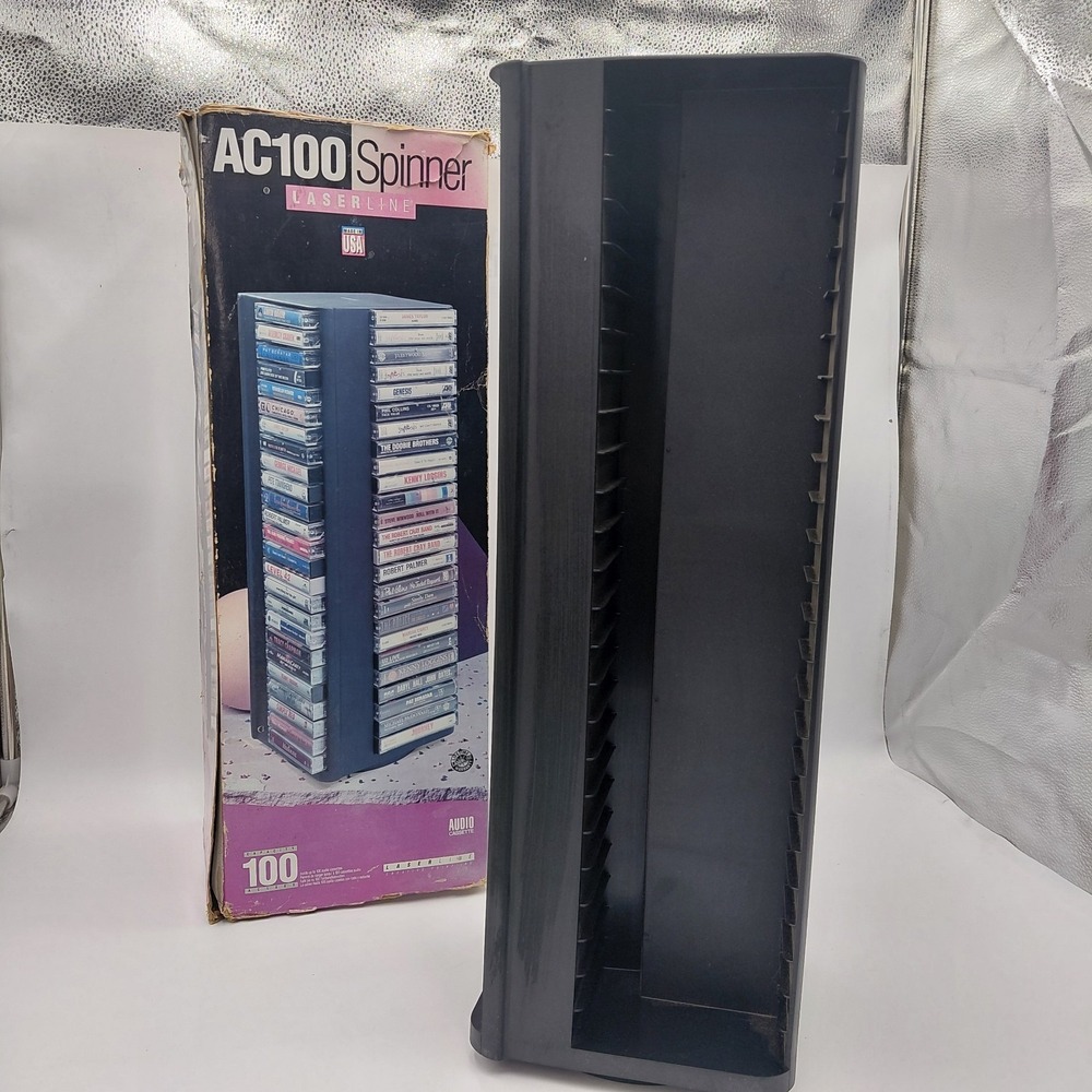 Laserline AC100 Cassette Tape Spinner Holder Tower Rack Original Box
